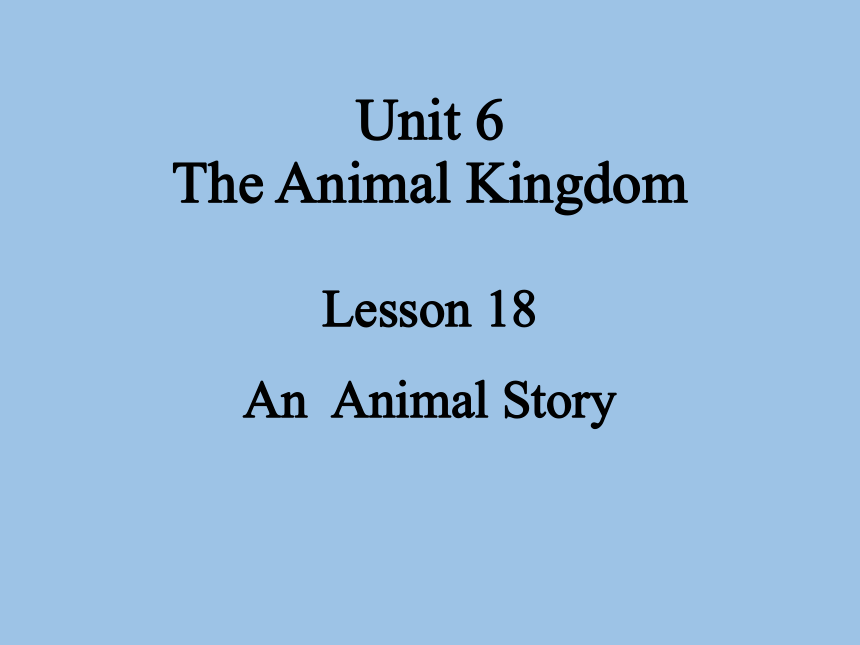 北师大版英语七年级下册 Unit 6 Lesson 18 An Animal Story 课件 (共28张PPT)