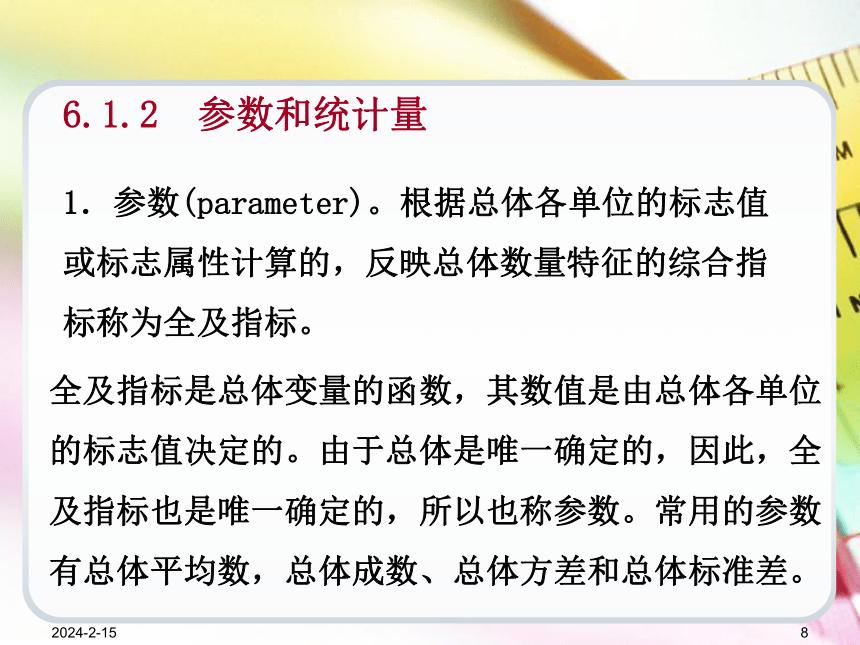 第6章抽样推断 课件(共77张PPT)《统计学基础（第4版）》同步教学（电子工业版）