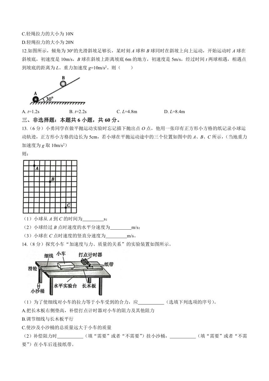 山东省泰安市2023-2024学年高一上学期1月期末考试物理试题（含答案）