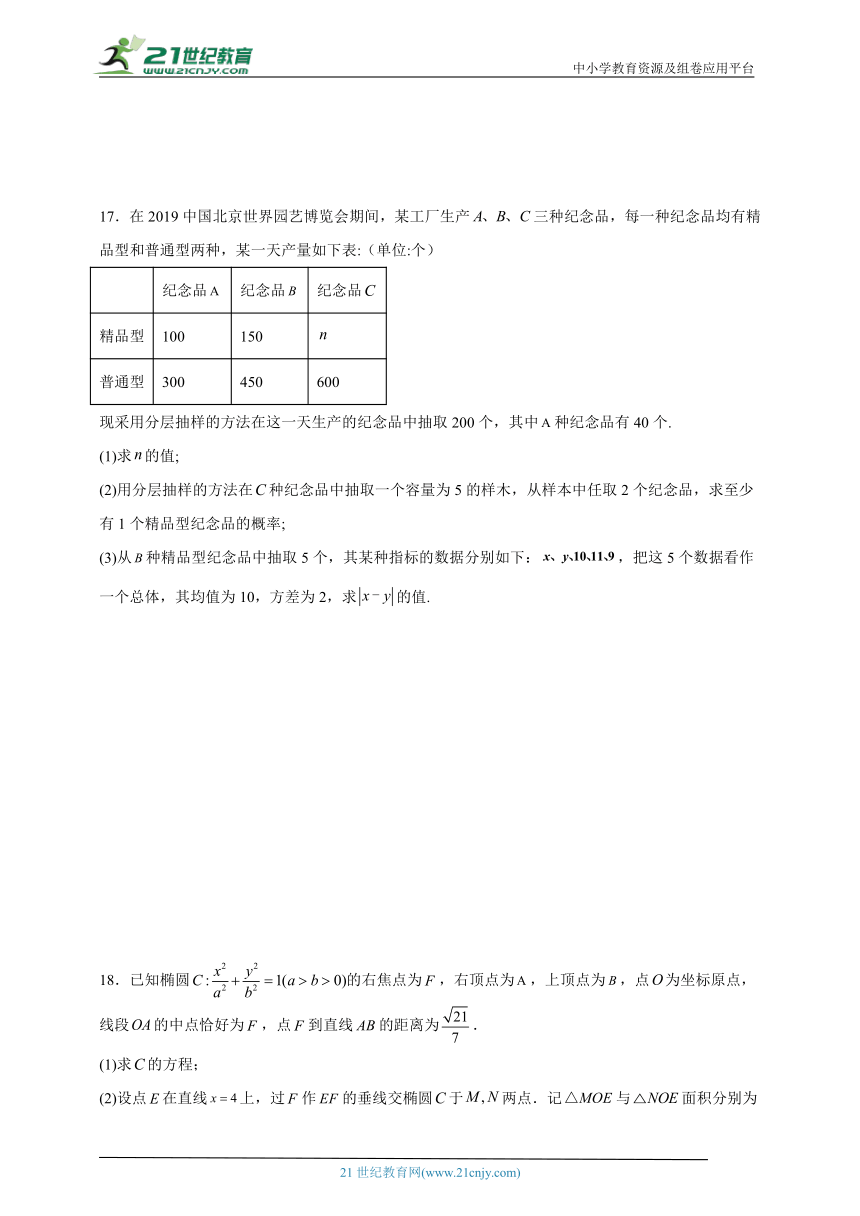 （冲刺高考）2024年江西省高考适应性训练数学试题（含解析）