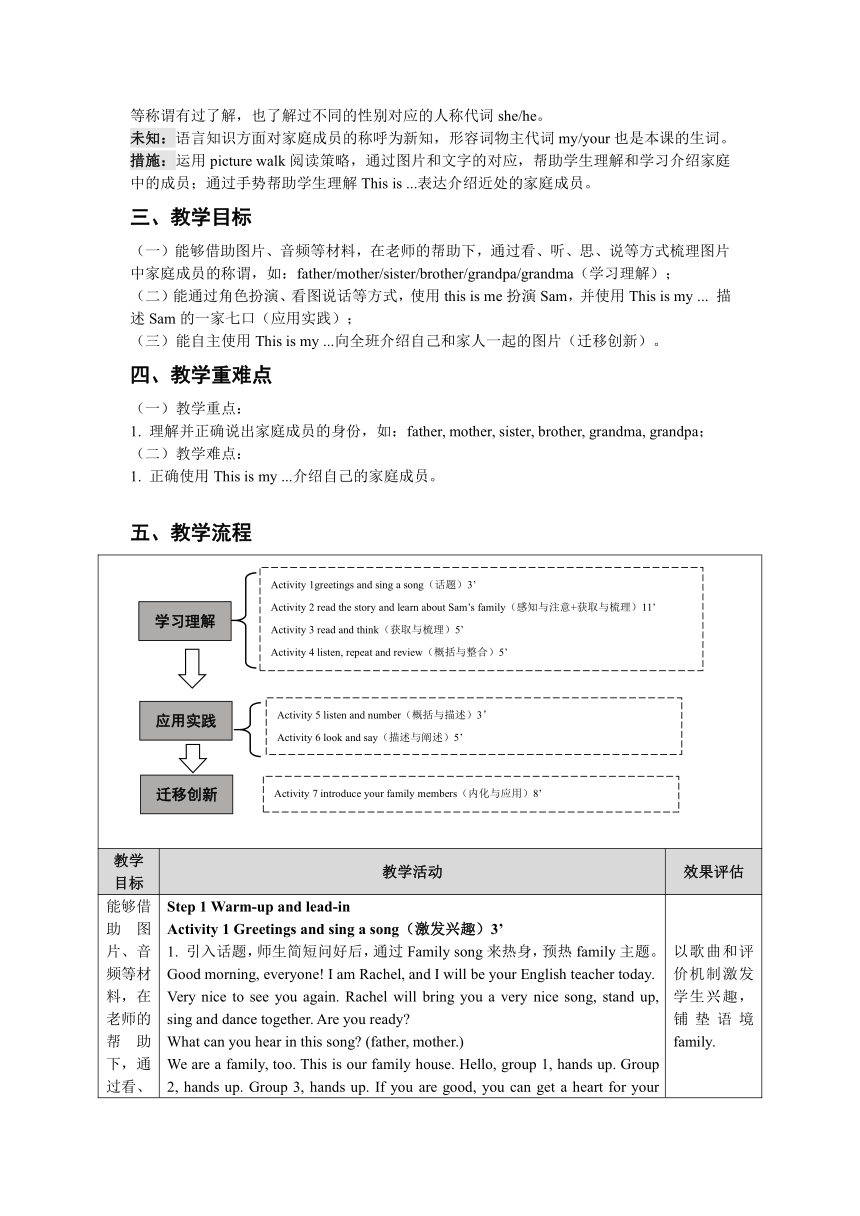 【新课标】Module9 Unit 1 This is my mother.教学设计