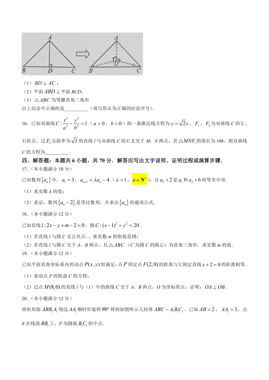 贵州省安顺市2023-2024学年高二上学期期末教学质量监测考试数学试题（含答案）