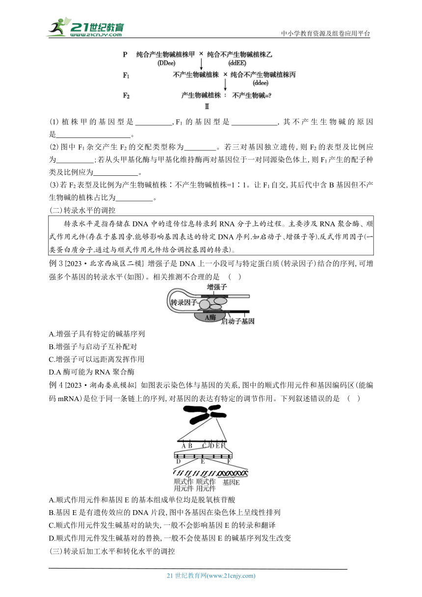 高考生物二轮复习微专题学案：4 基因表达的调控