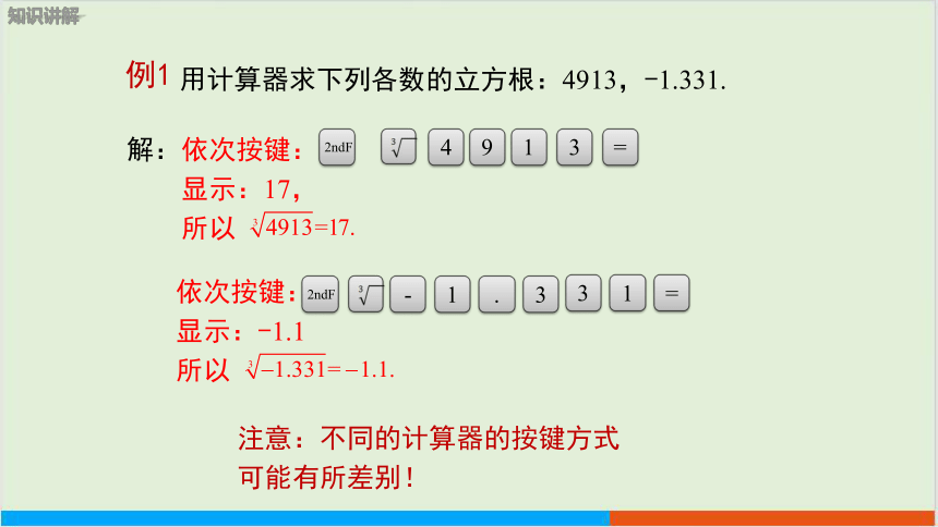 第6章6.1平方根、立方根（第4课时 用计算器求立方根及应用） 教学课件--沪科版初中数学七年级（下）