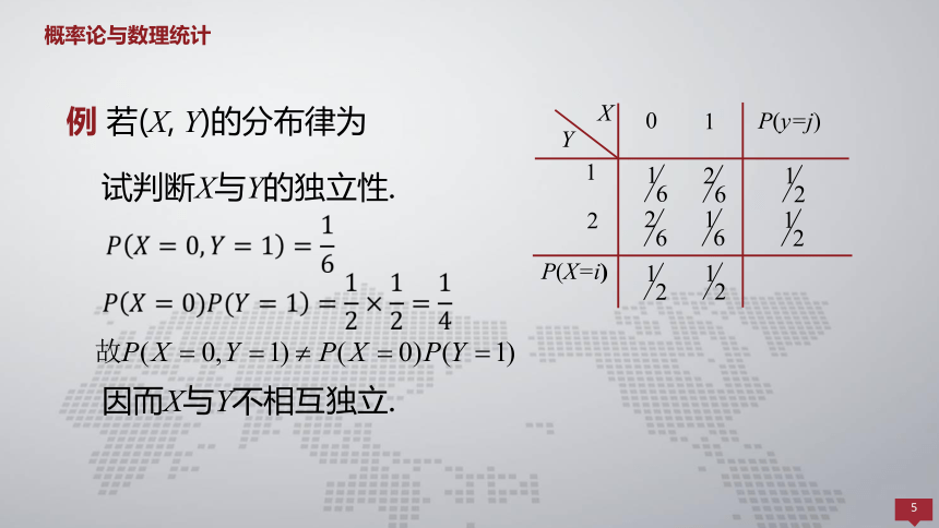 3.4随机变量的独立性 课件(共15张PPT)- 《概率论与数理统计 》同步教学（人民大学版·2018）