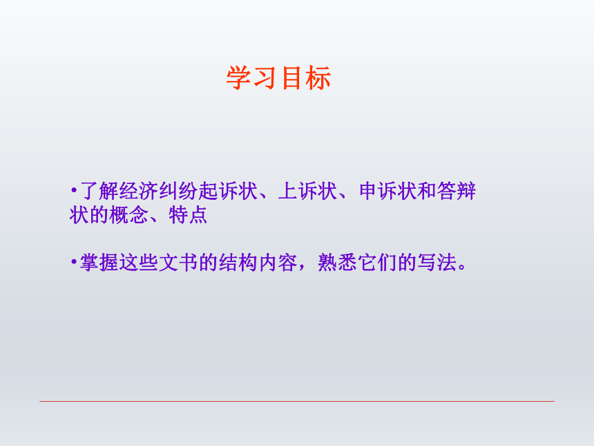 第十三章 经济纠纷诉讼文书  课件(共28张PPT)-《财经应用文写作》同步教学（西南财经大学出版社）