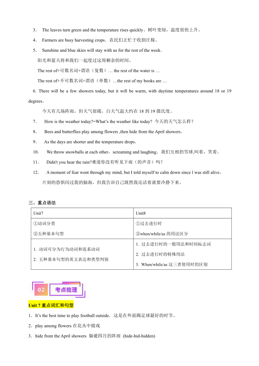 专题08 八上Units 7-8（知识梳理+常考易错点点归纳+强化提升练）中考英语一轮复习考点帮（江苏专用）含解析