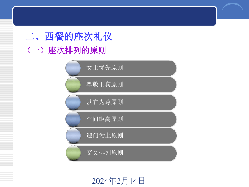 5.3西餐礼仪 课件(共23张PPT)-《商务礼仪》同步教学（西南财经大学出版社）