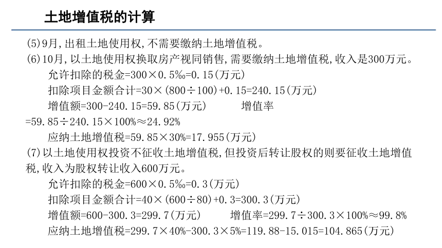 第六章 土地增值税的会计核算 课件(共31张PPT)- 《税务会计(第六版)》同步教学（人民大学版）