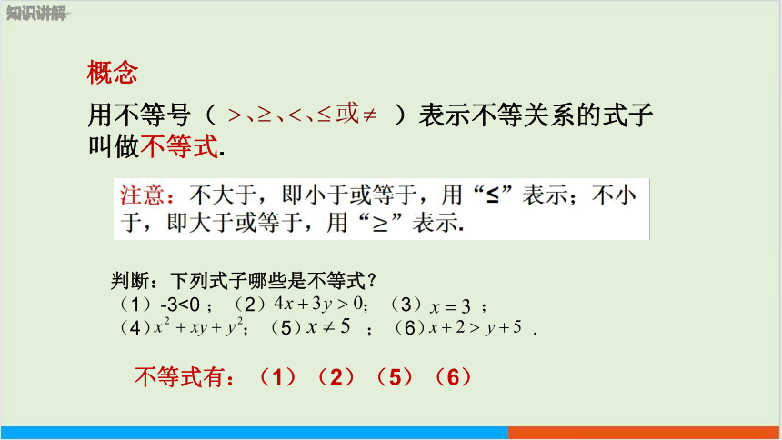 第7章7.1不等式及其基本性质（第1课时 不等式及其基本性质） 教学课件--沪科版初中数学七年级（下）