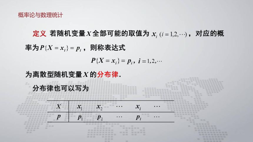 2.1离散型随机变量 课件(共19张PPT)- 《概率论与数理统计 》同步教学（人民大学版·2018）