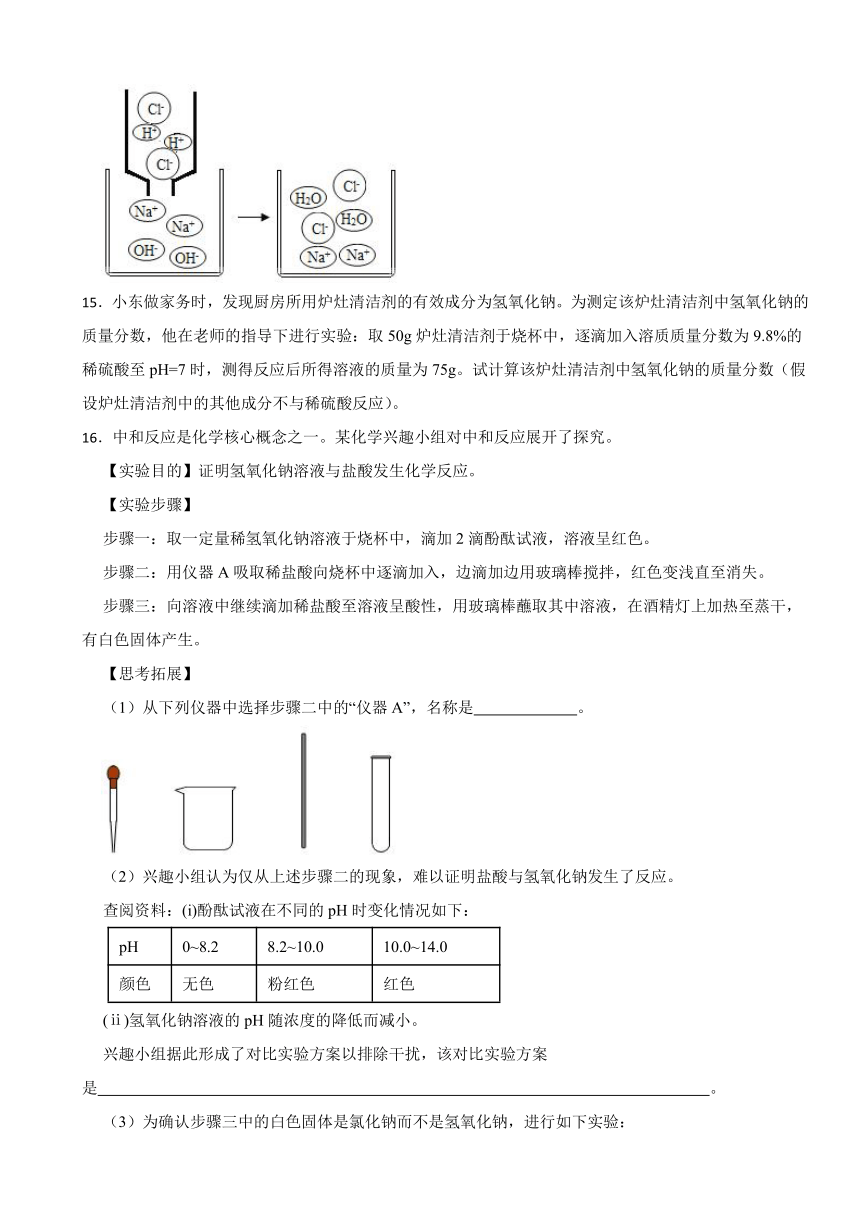 第十单元酸和碱学情检测卷(含答案)----2023~2024学年九年级化学人教版下册