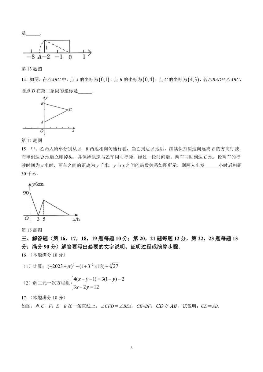 山东省淄博市临淄区2023-2024学年七年级上学期期末数学试题(含答案)