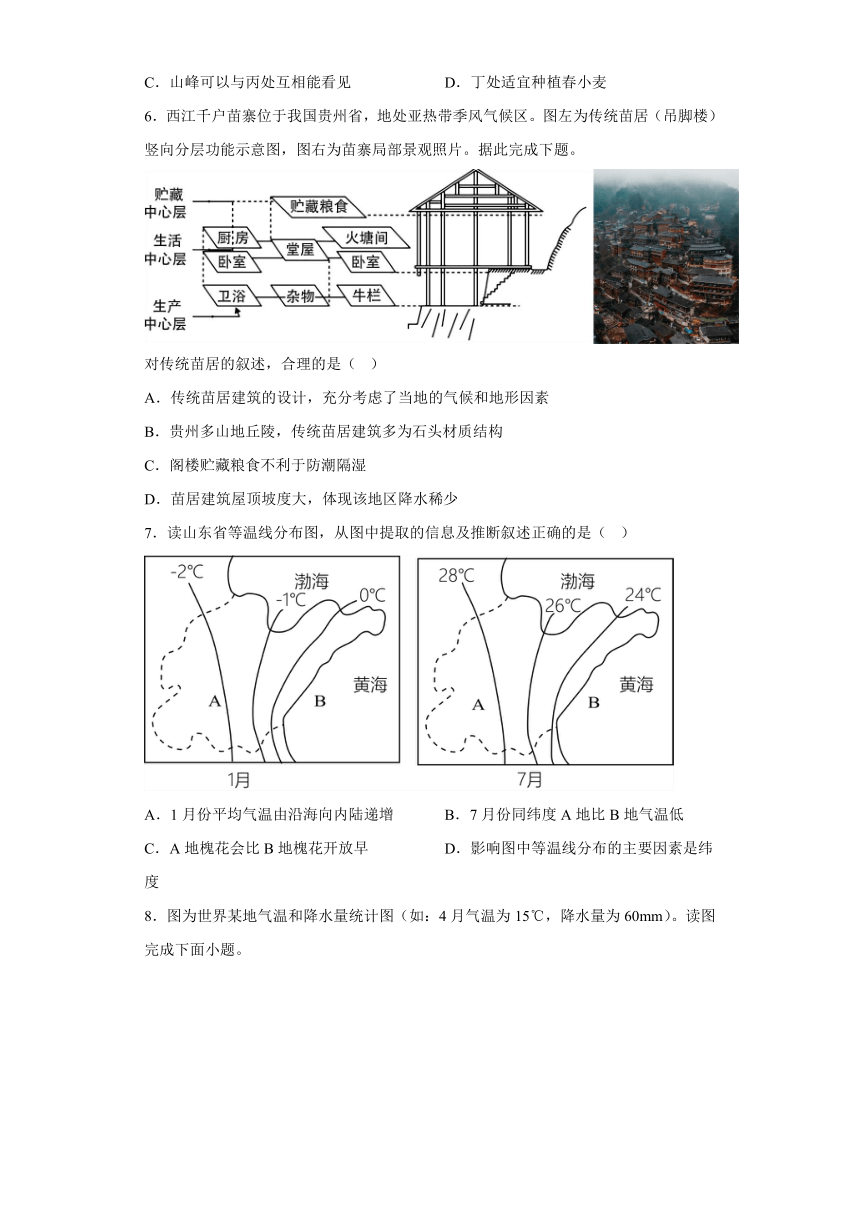 山东省泰安市岱岳区2023-2024学年八年级上学期期末 地理试卷（含解析）