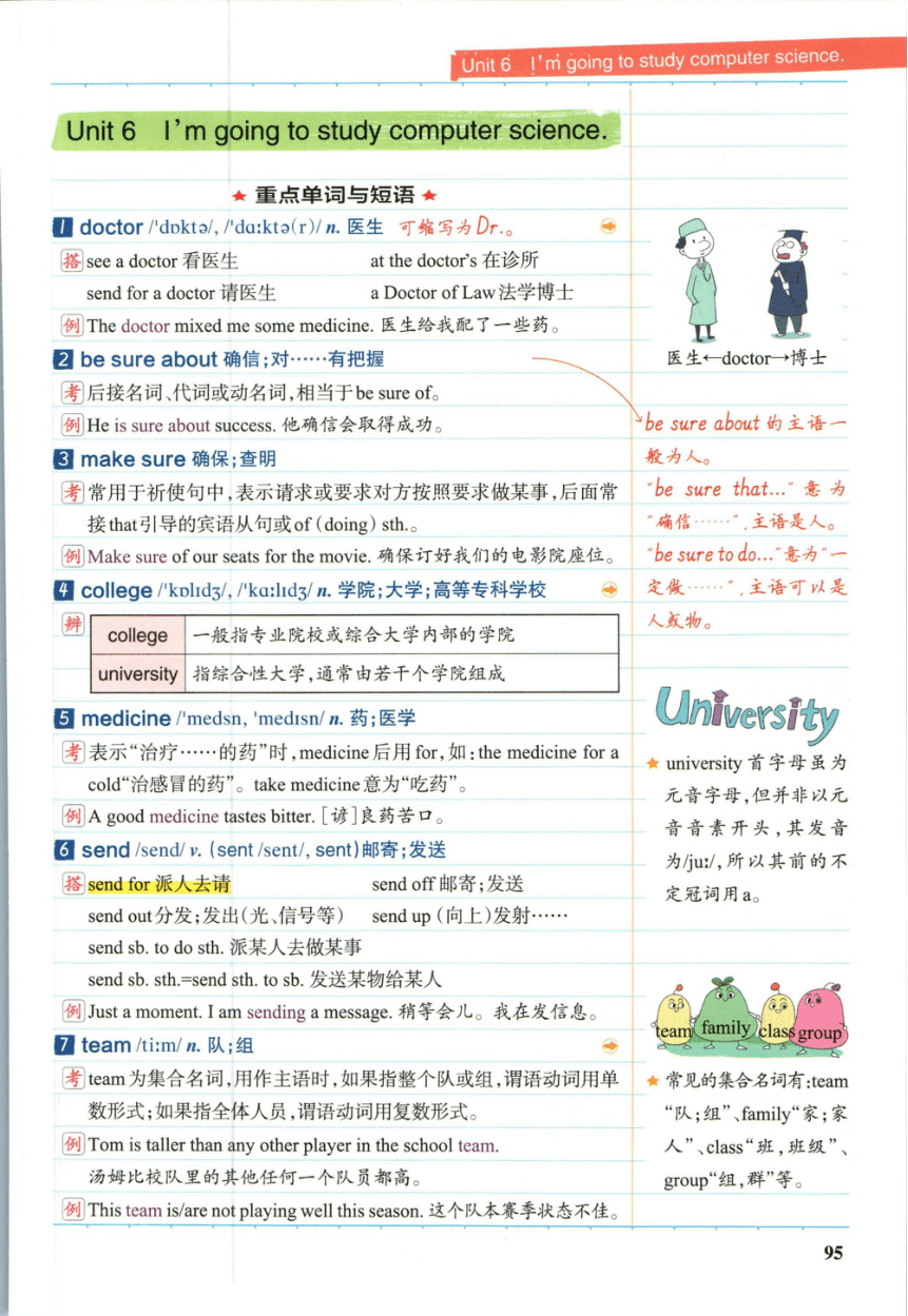 【学霸秘籍】八(上) Unit 6 I'm going to study computer science-人教版英语-尖子生创优课堂笔记（pdf版）