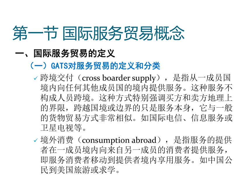 第7章 国际服务贸易 课件(共22张PPT)-《新编国际贸易理论与实务》同步教学（高教版）