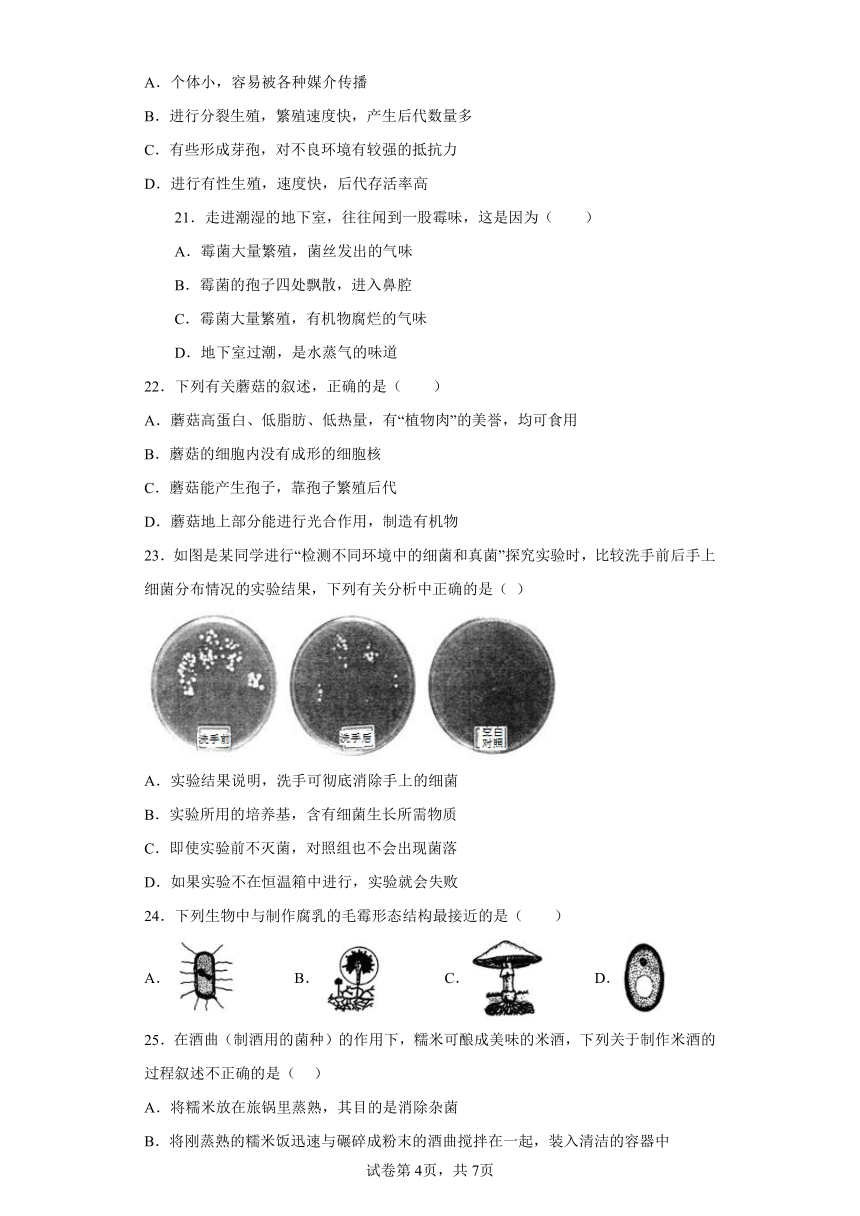 重庆市永川区2023-2024学年八年级上学期期末教学质量监测生物试题（含解析）