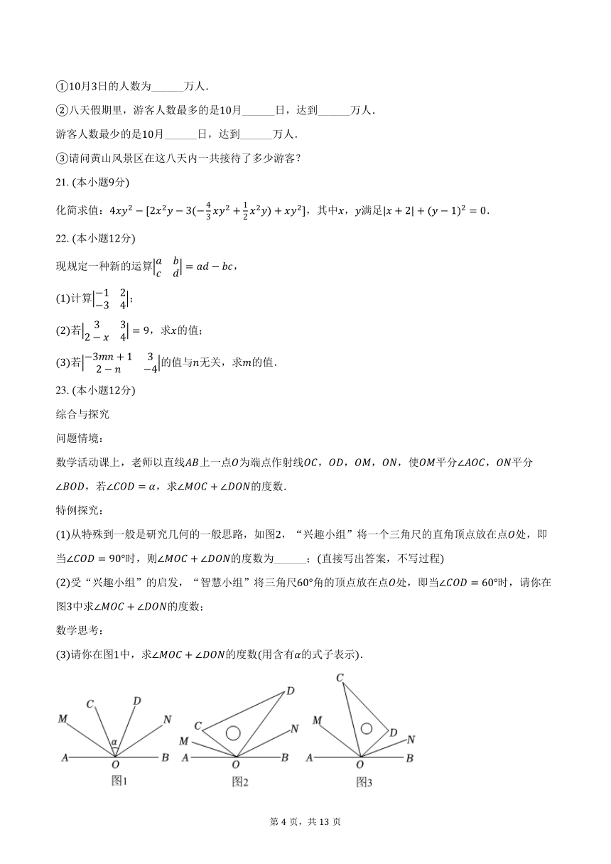 2023-2024学年广东省惠州市博罗县七年级（上）期末数学试卷（含解析）