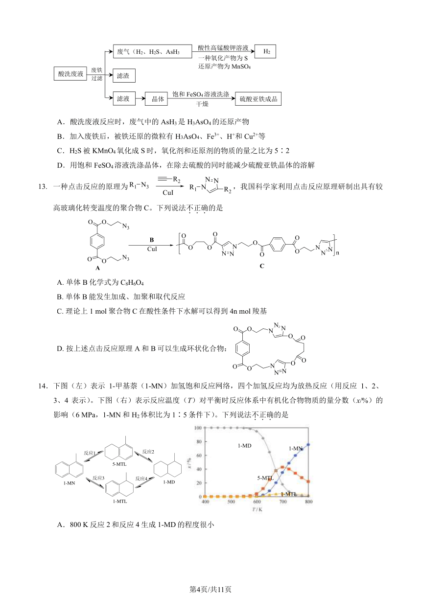 2023-2024学年北京石景山高三（上）期末化学（教师版）（PDF含答案）