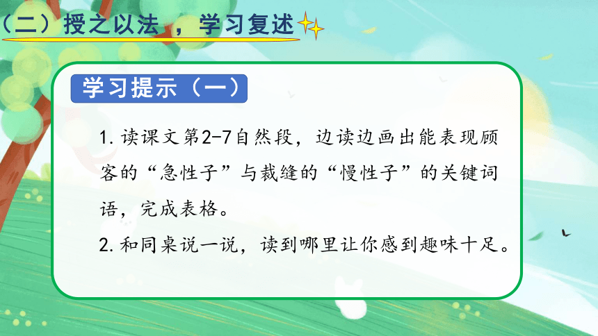 25.《慢性子裁缝和急性子顾客》课件(共24张PPT)