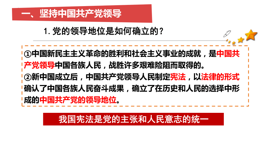 1.1 党的主张和人民意志的统一 课件(共38张PPT)