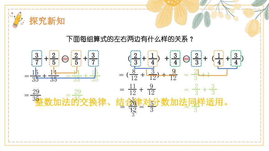 《分数加减混合运算》第二课时 课件 (共8张PPT)人教版数学五年级下册