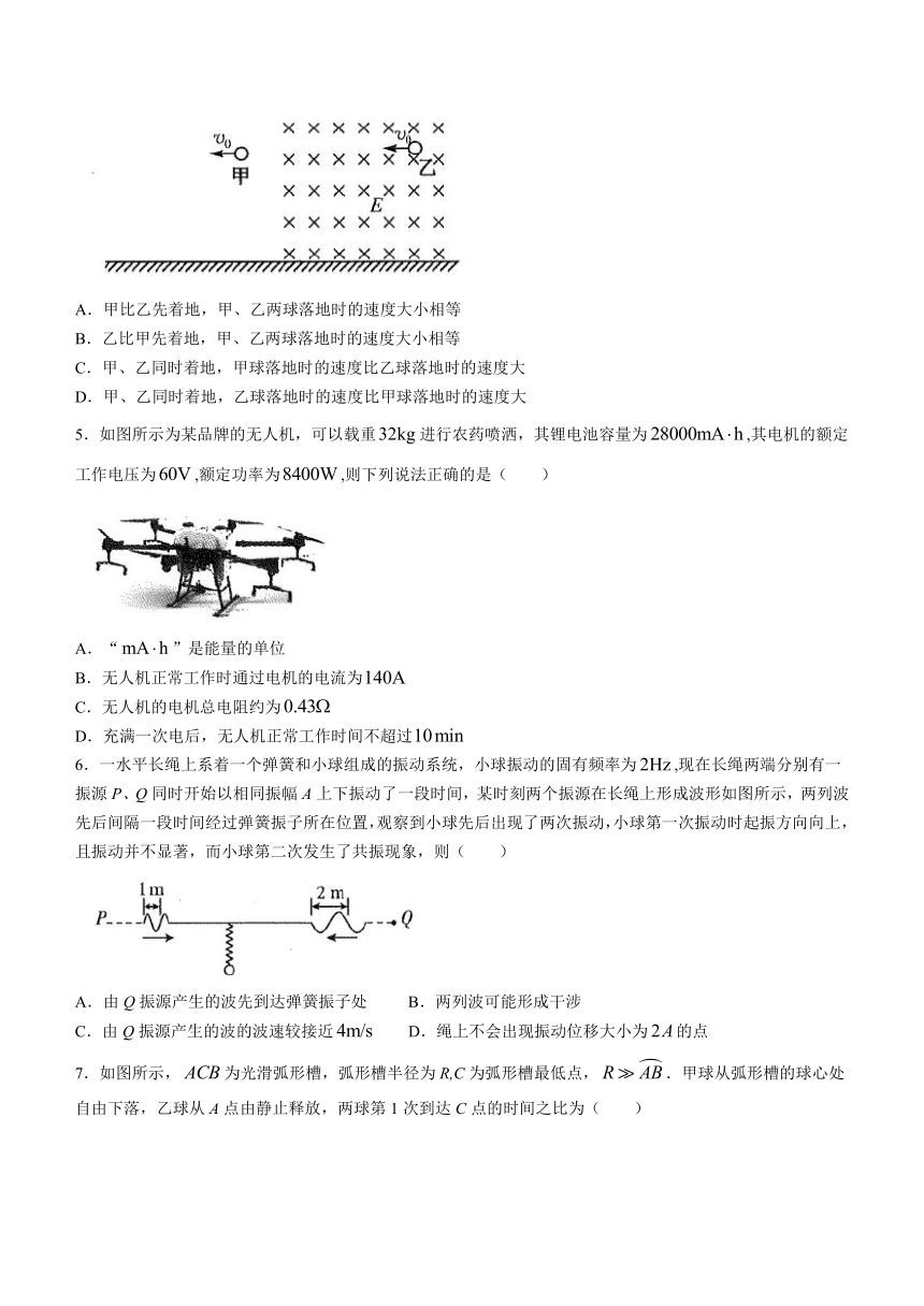 江西省部分学校2023-2024学年高二上学期期末考试物理试题（含答案）