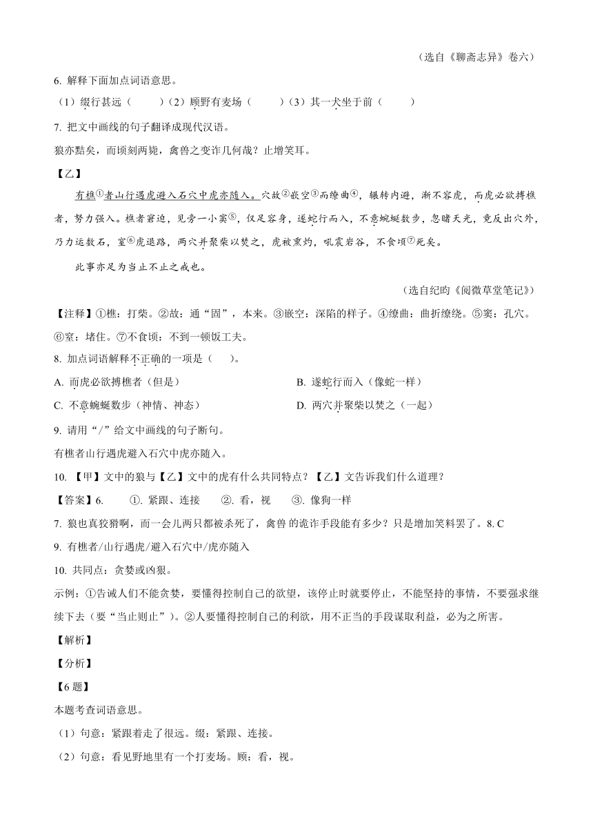 广东省汕尾市陆河县2023-2024学年七年级上学期期末语文试题（解析版）