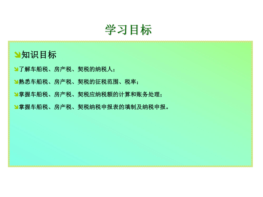 项目六 财产税的核算 课件(共22张PPT)-《企业纳税会计》同步教学（大连理工大学出版社）