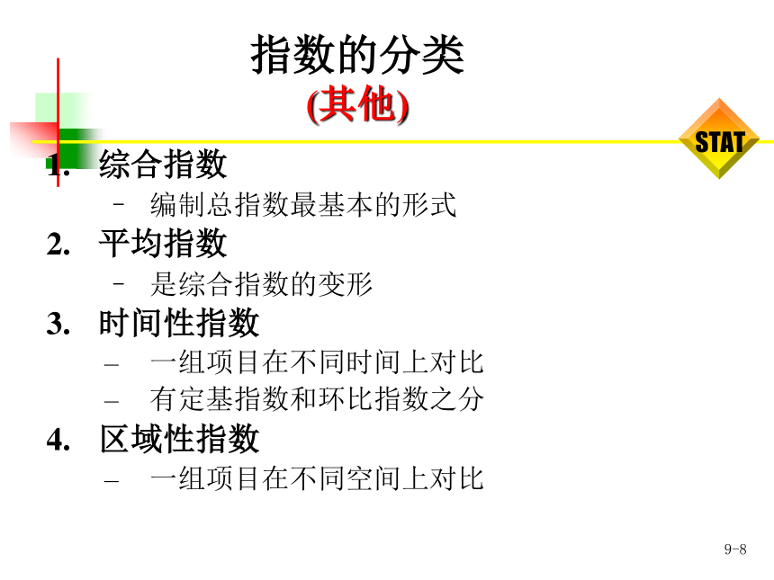 第9章指数  课件(共32张PPT) -《统计学-理论、案例、实训》同步教学（电工版）