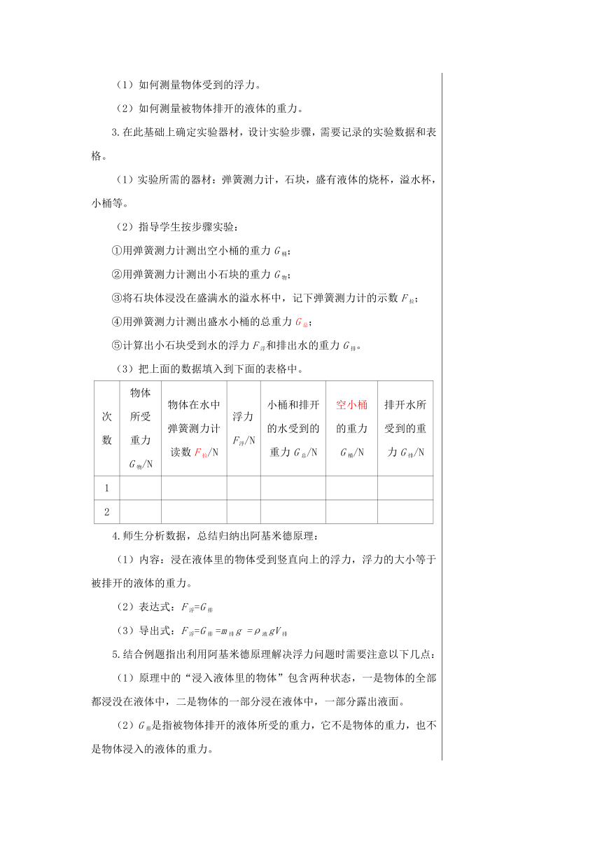 粤沪版中学物理八年级下第九章第2节 教学详案