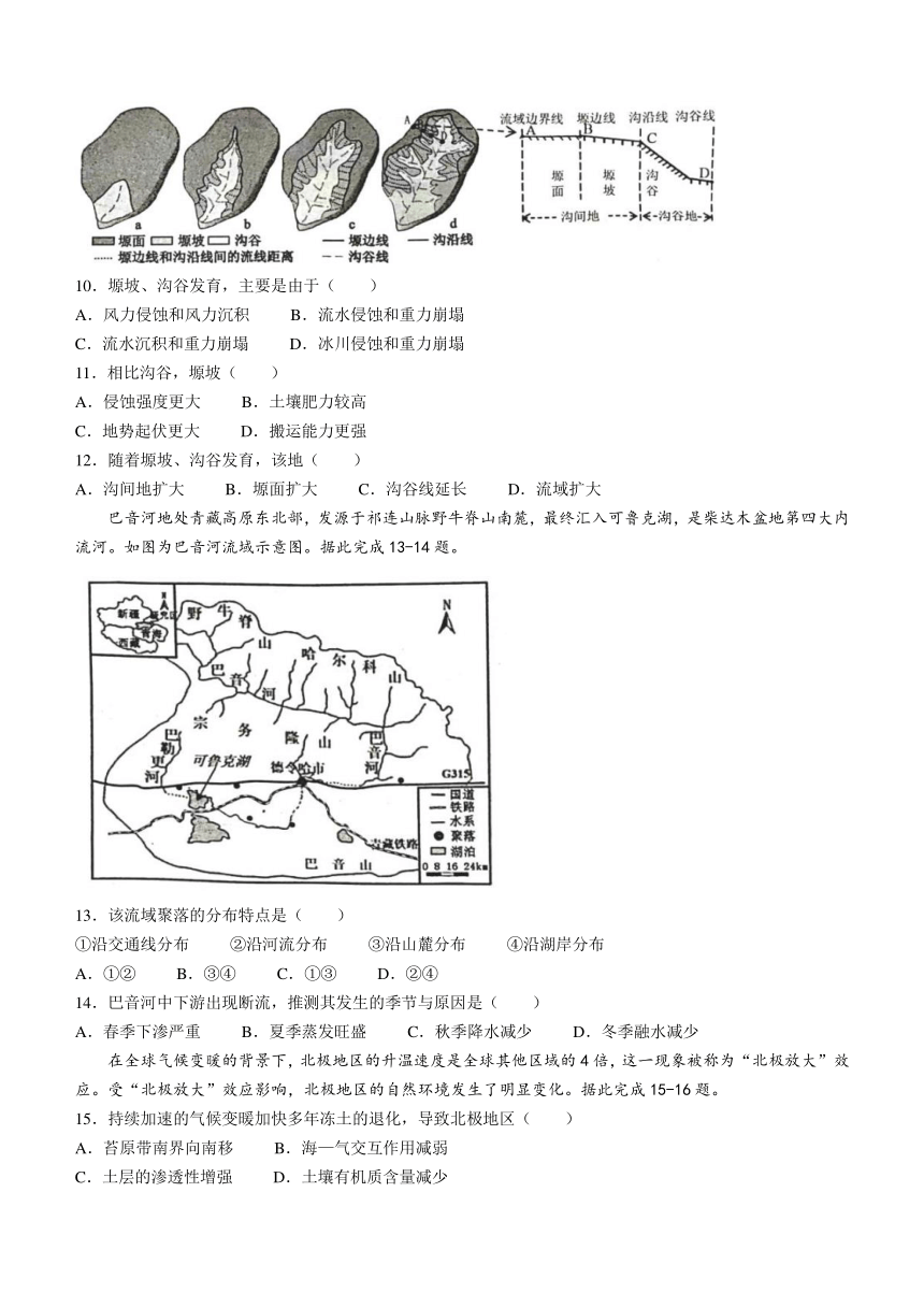 福建省漳州市2023-2024学年高二上学期期末教学质量检测地理试题（含答案）