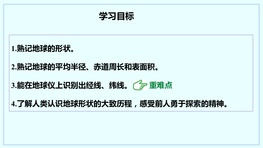 2.1认识地球 第1课时  课件(共28张PPT)2023-2024学年 湘教版地理七年级上册