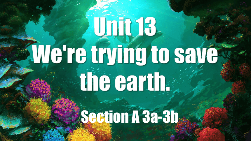 Unit 13 We're trying to save the earth! Section A 3a-3b课件(共22张PPT)