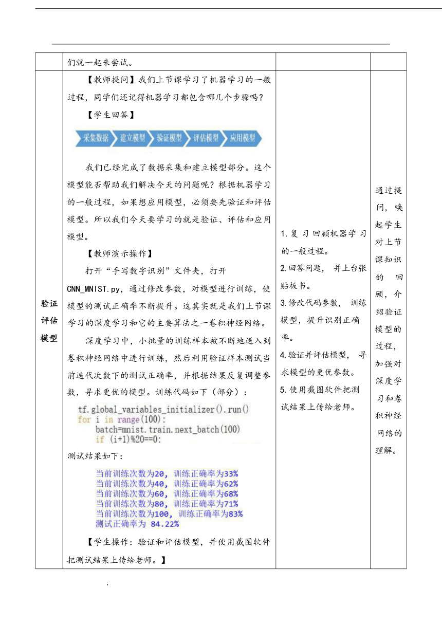 第四单元《人工智能初步》《第 3 课时 验证、评估和应用模型》教学设计 沪科版（2019）高中信息技术必修1