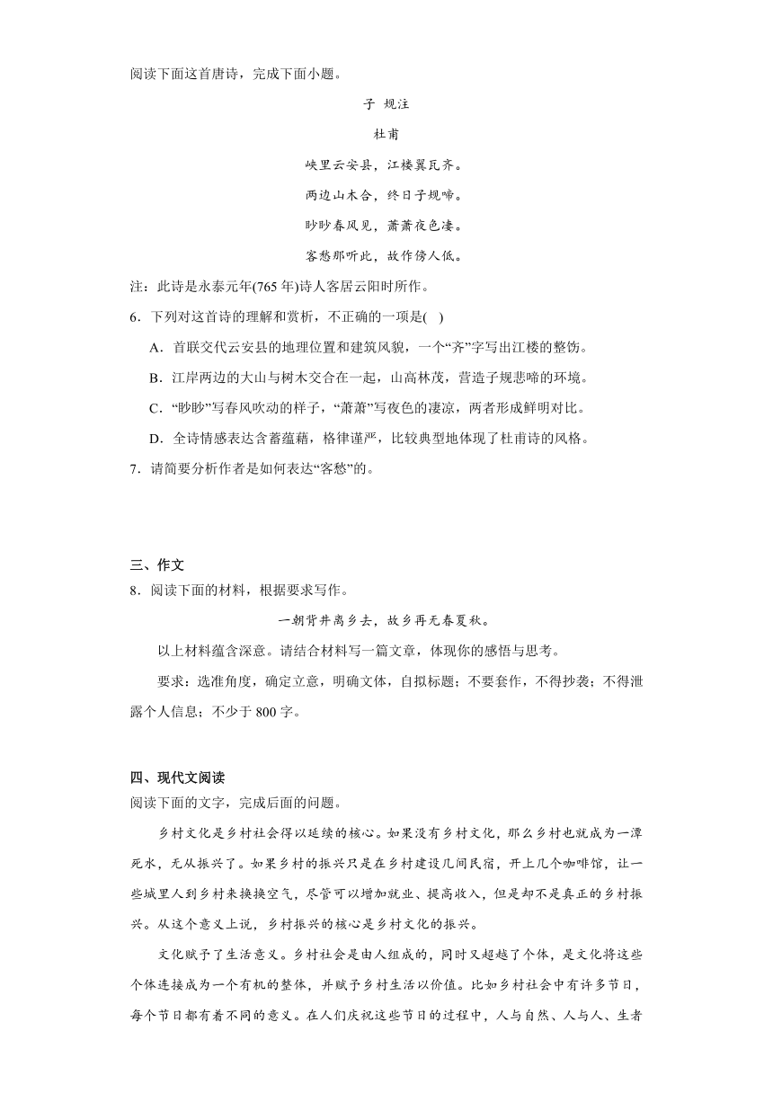 第四单元《信息时代的语文生活》 单元测试（含解析） 2023-2024学年统编版高中语文必修下册