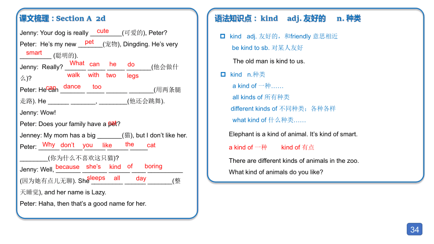 人教go for it 七年级下册Unit5Why do you like pandas?教材知识梳理课件