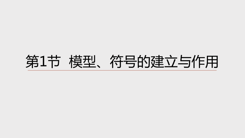 2.1模型、符号的建立与作用（课件 27张PPT）