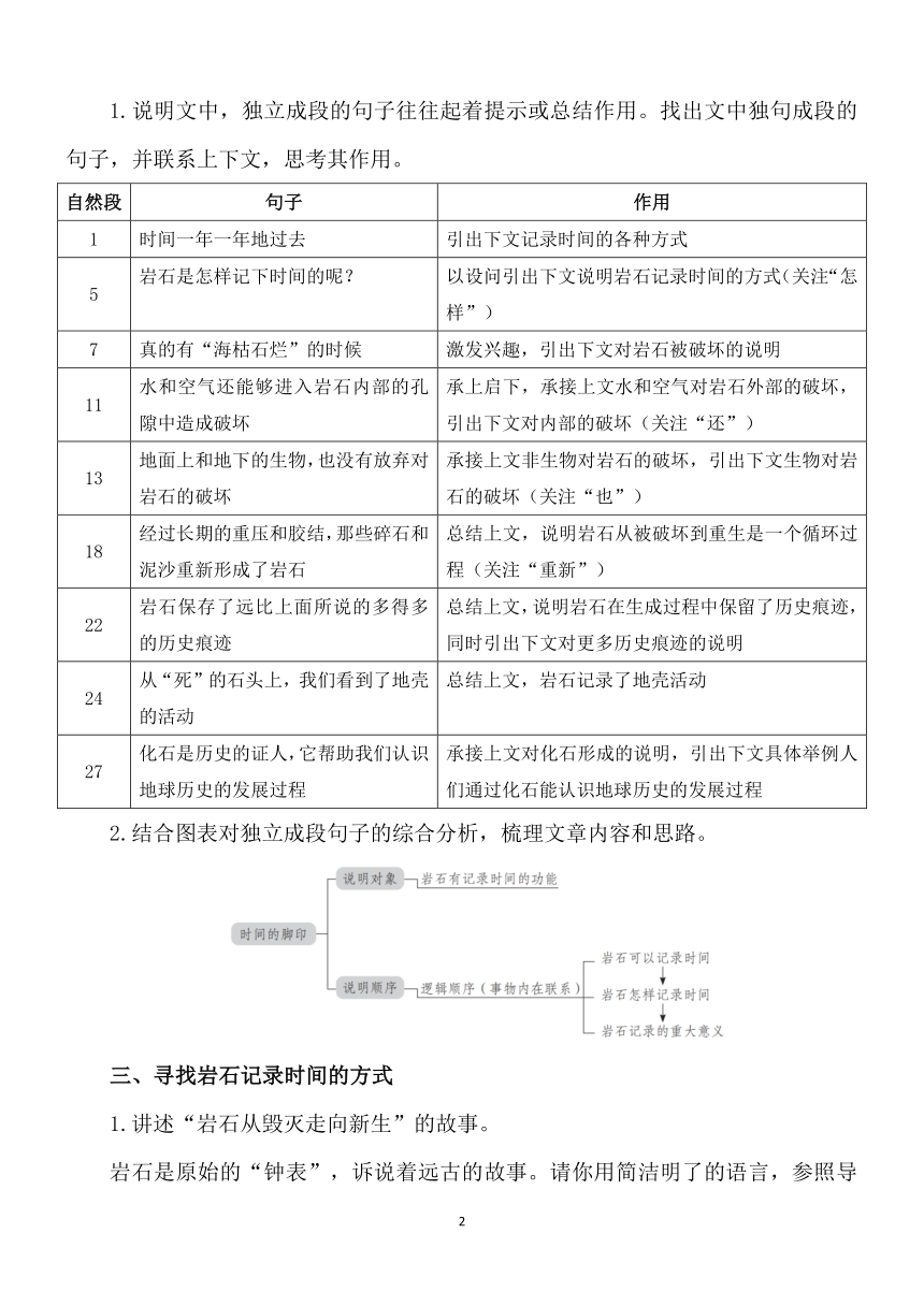 8《时间的脚印》教案