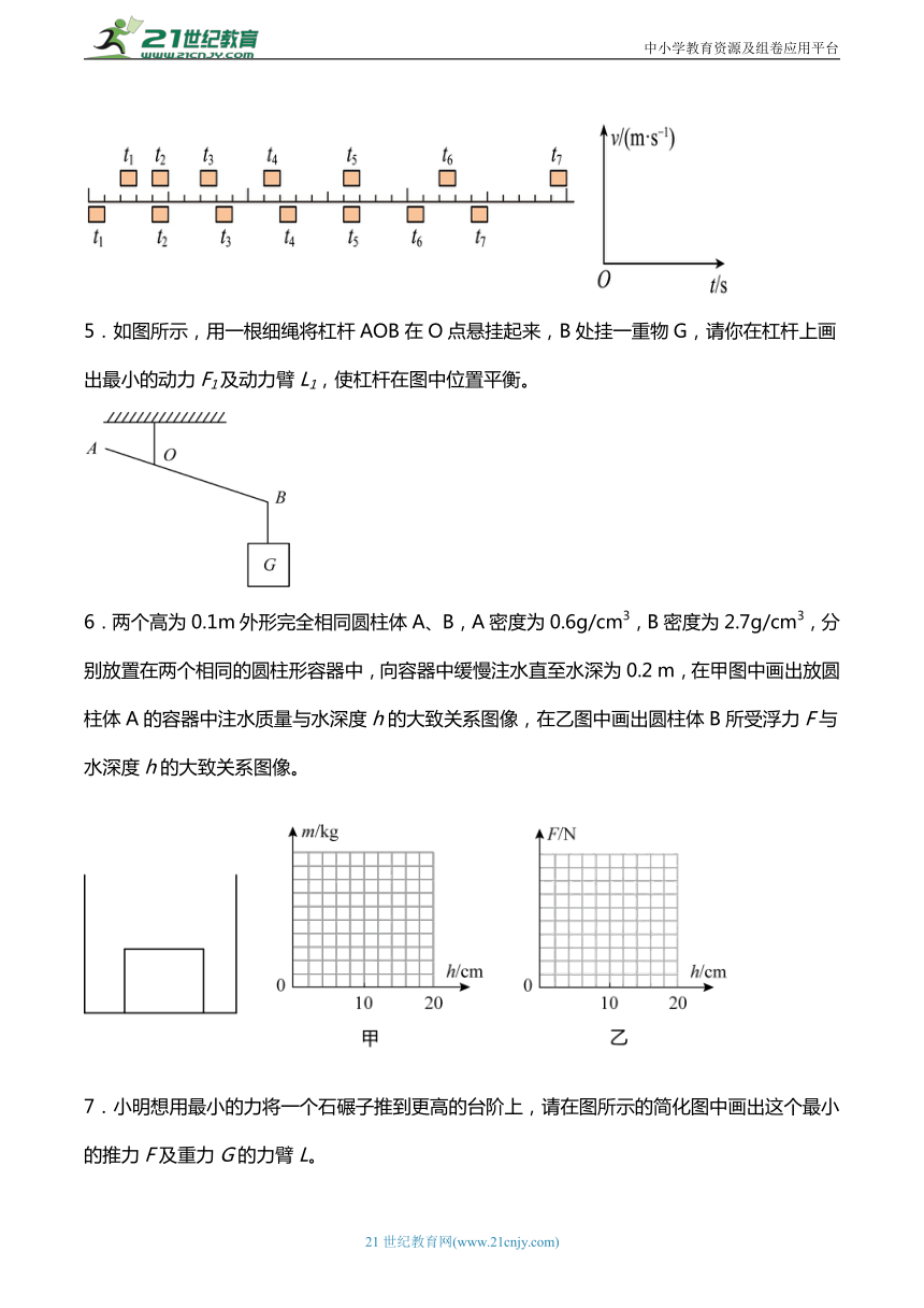 2024年中考物理第二轮力学部分专题复习：作图题（提升篇）含答案