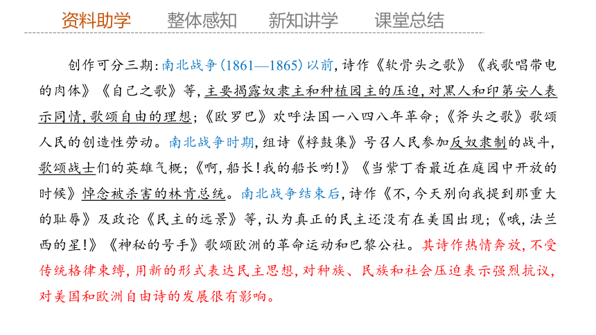 13.3 《自己之歌（节选）》 课件 (共16张PPT)2023-2024学年高二语文部编版选择性必修中册