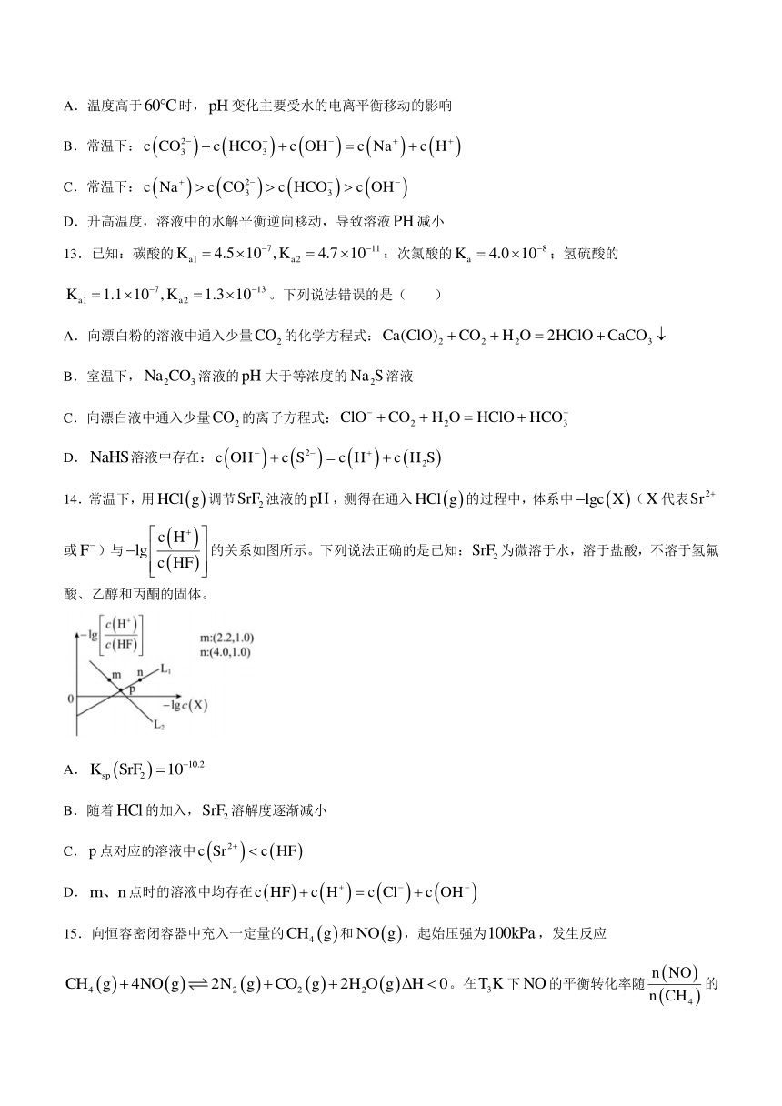 河南省信阳市高中2023-2024学年高二下学期开学考试化学试题（含答案）