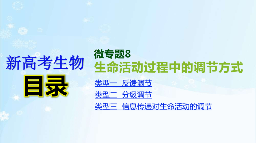 高考生物二轮复习微专题8    生命活动过程中的调节方式(共23张PPT)