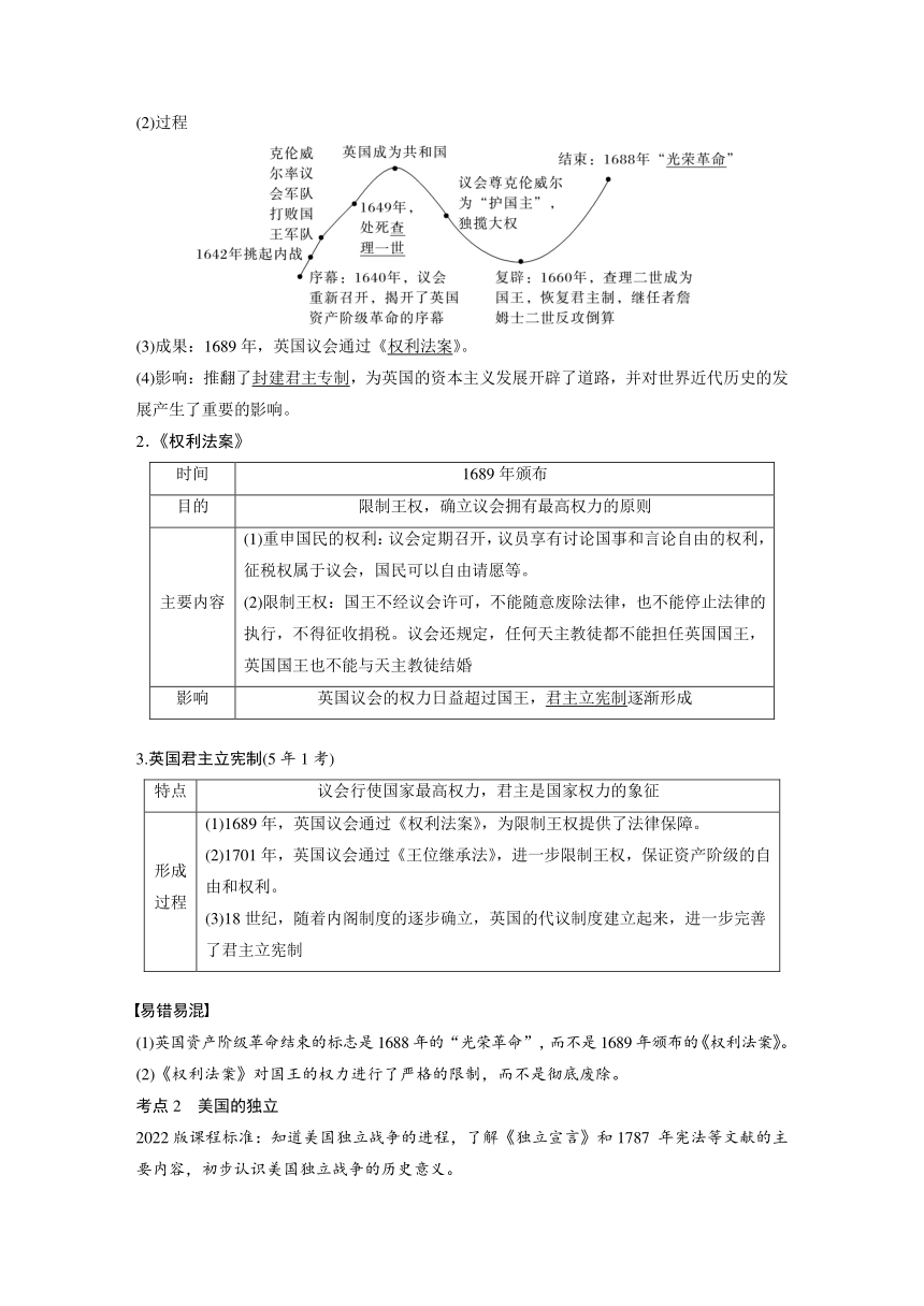 第二十四单元　资本主义制度的初步确立  学案 2024年广东省中考历史一轮复习（含答案）