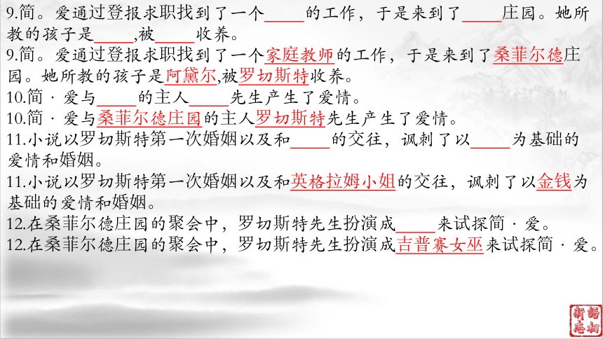 24（中考名著复习）简爱——最好的贵人是不断努力的自己（下） 课件