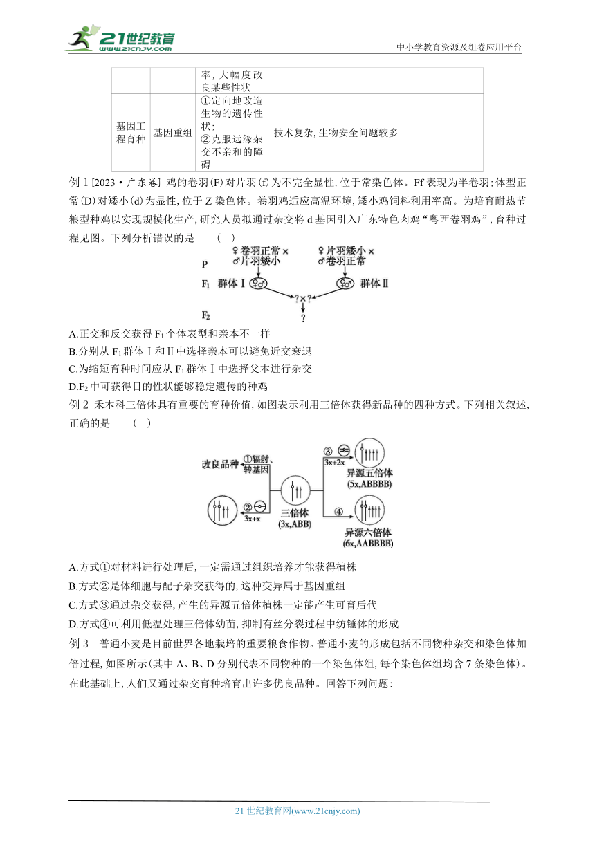 高考生物二轮复习微专题学案：6 变异在农业生产中的应用（含解析）