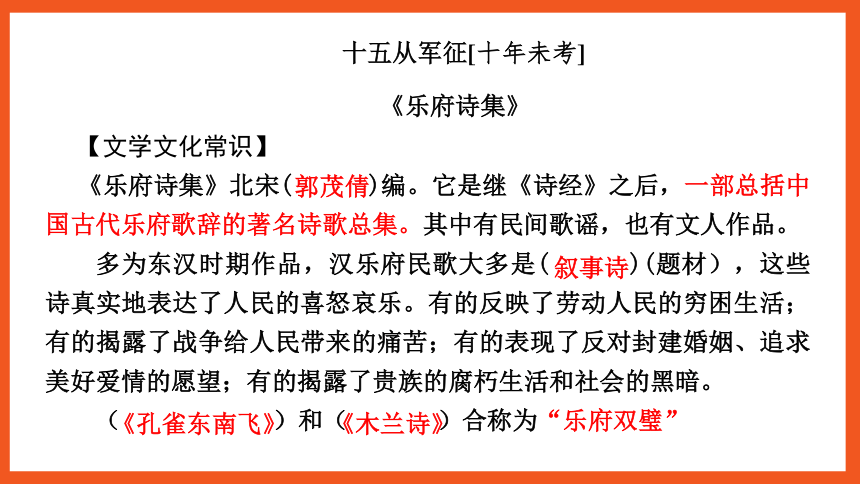 一轮复习之第35首　十五从军征 课件(共10张PPT)