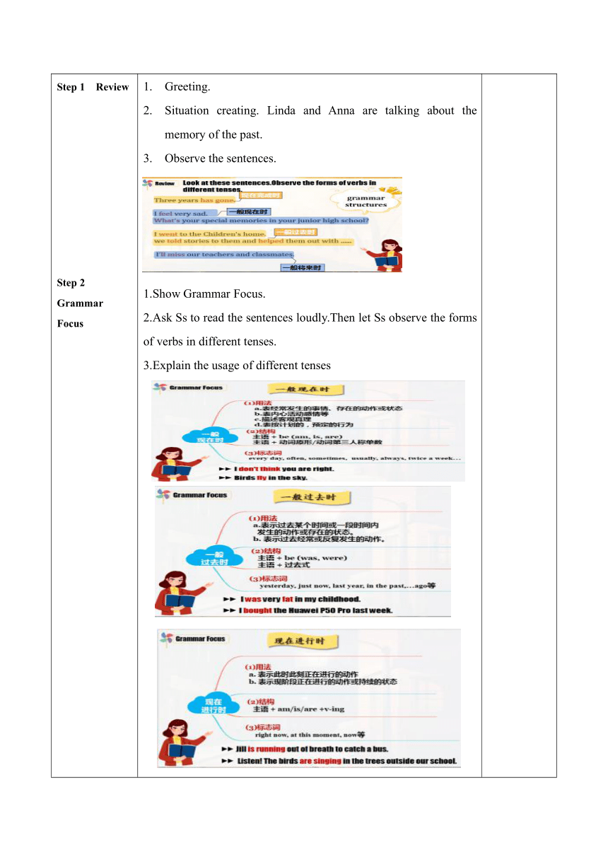 Unit14 I remember meeting all of you in Grade 7 第3课时SectionA Grammar Focus-4b 学历案（表格式）人教版九年级全册