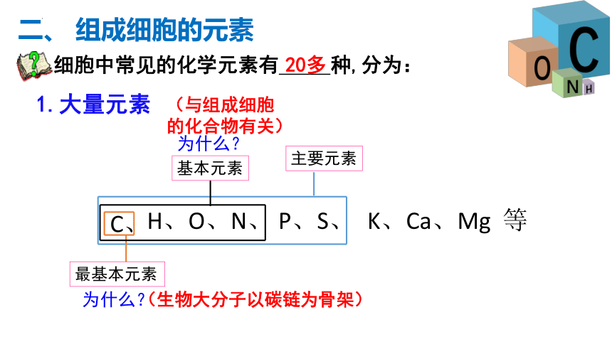 2.1细胞中的元素和化合物课件(共26张PPT)-人教版（2019）必修1
