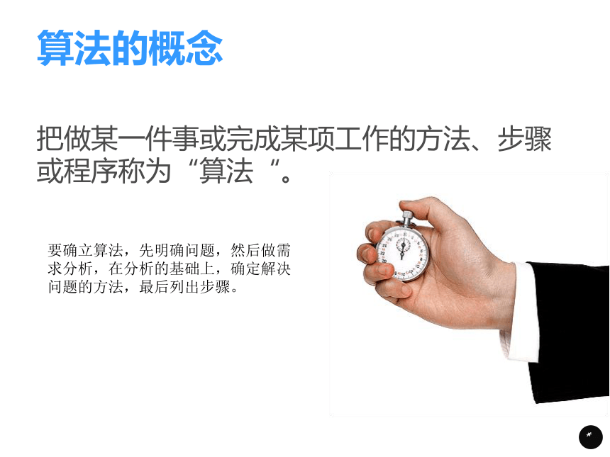 2.1算法的概念及描述 课件(共18张PPT)-2023—2024学年高中信息技术浙教版（2019）必修1